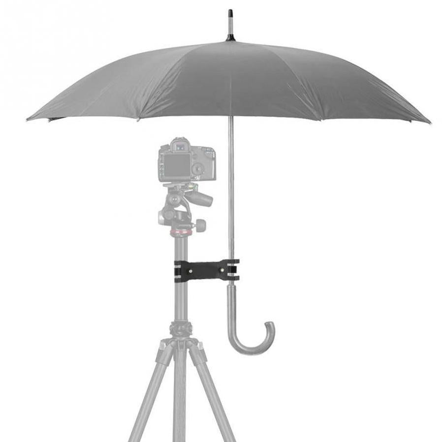 HKM-692755 Universal Tripod Umbrella Clip for Camera - Black ABS, Supports Up to 2kg