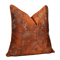 HKM-692819 Geometric Abstract Orange Pillow Cover for Living Room - 30x50cm, 45x45cm, 50x50cm Sizes