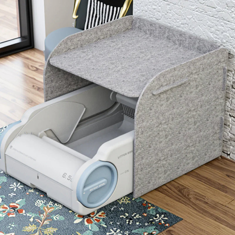 HKM-692819 Smart Self-Cleaning Cat Litter Box with Odor Control and APP Functionality, 10kg Capacity