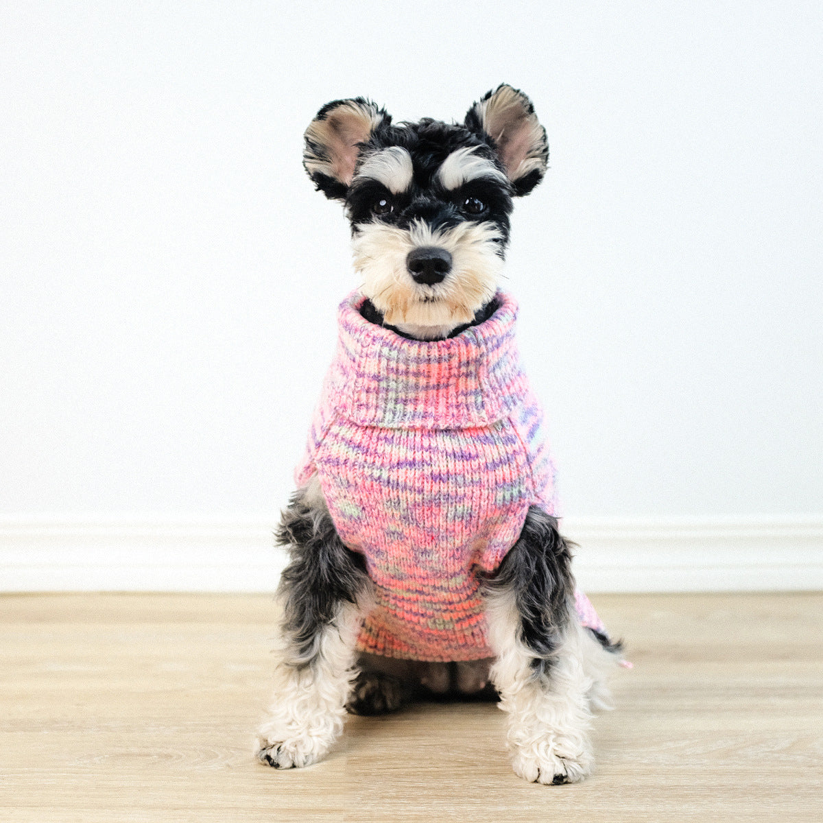 HKM-6928573 Cozy Purple Turtleneck Sweater for Pets - Acrylic Material, Various Sizes Available