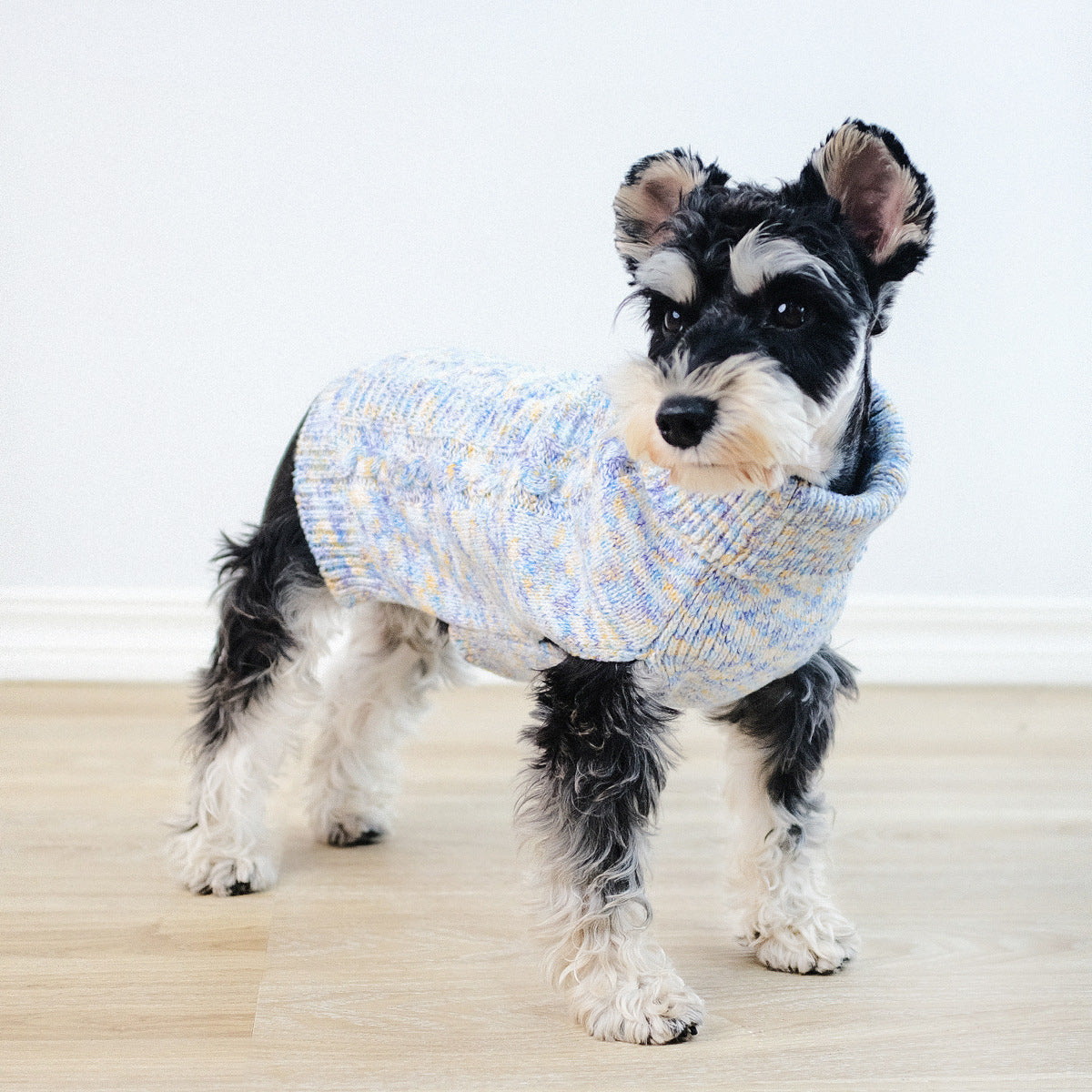 HKM-6928573 Cozy Purple Turtleneck Sweater for Pets - Acrylic Material, Various Sizes Available