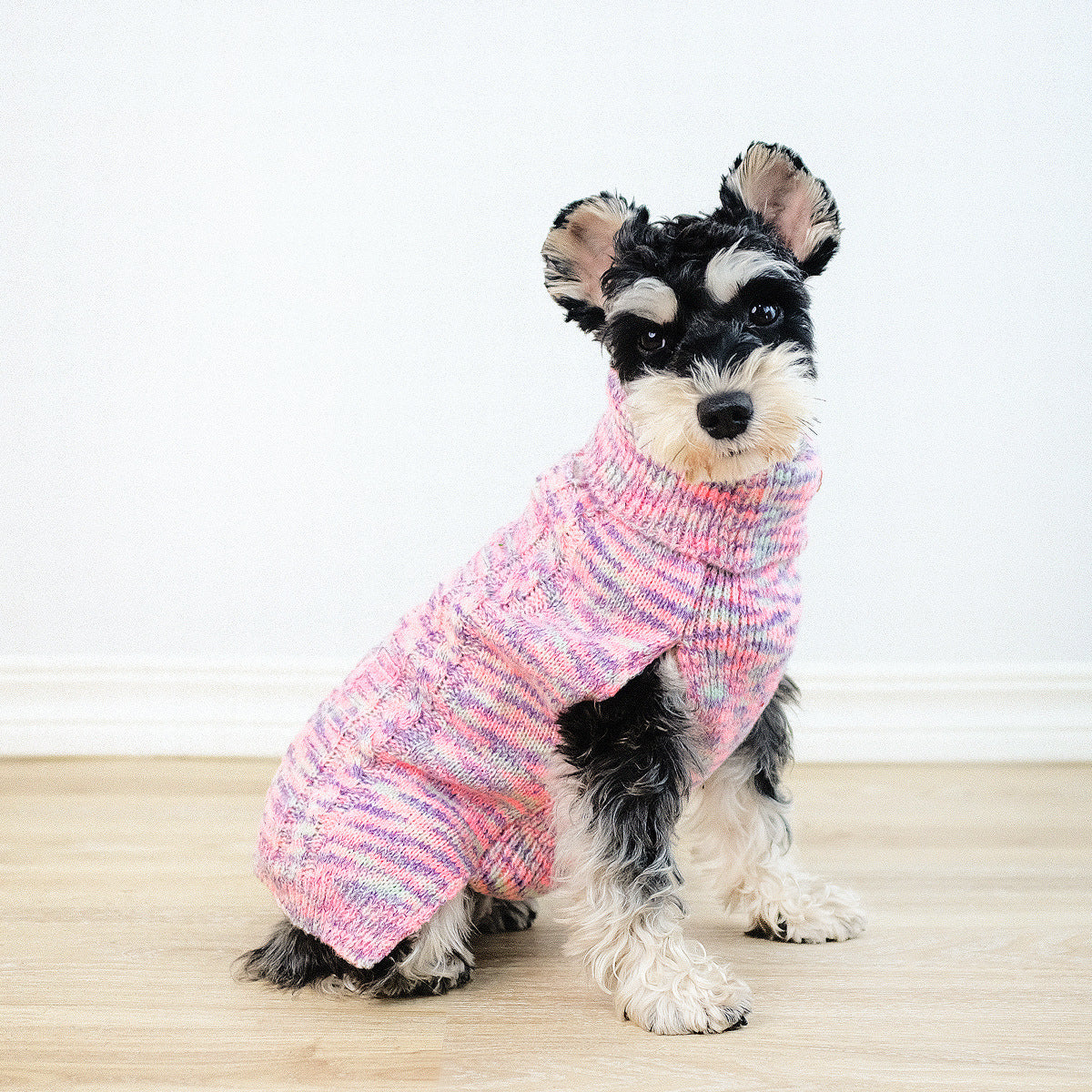 HKM-6928573 Cozy Purple Turtleneck Sweater for Pets - Acrylic Material, Various Sizes Available