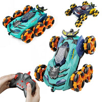 HKM-692947 Remote Control 2.4G Stunt Drift 6-Wheel Deformation Car with Water Spray and LED Lights