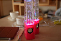 HKM-693011 Colorful Mini Dancing Water Speakers with LED Light Show – USB Powered 3.5mm Compatibility, 9-Inch Height