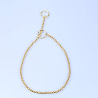 HKM-6930365 Thickened Anti-Bite Stainless Steel Dog Chain in Gold, Black, or Silver