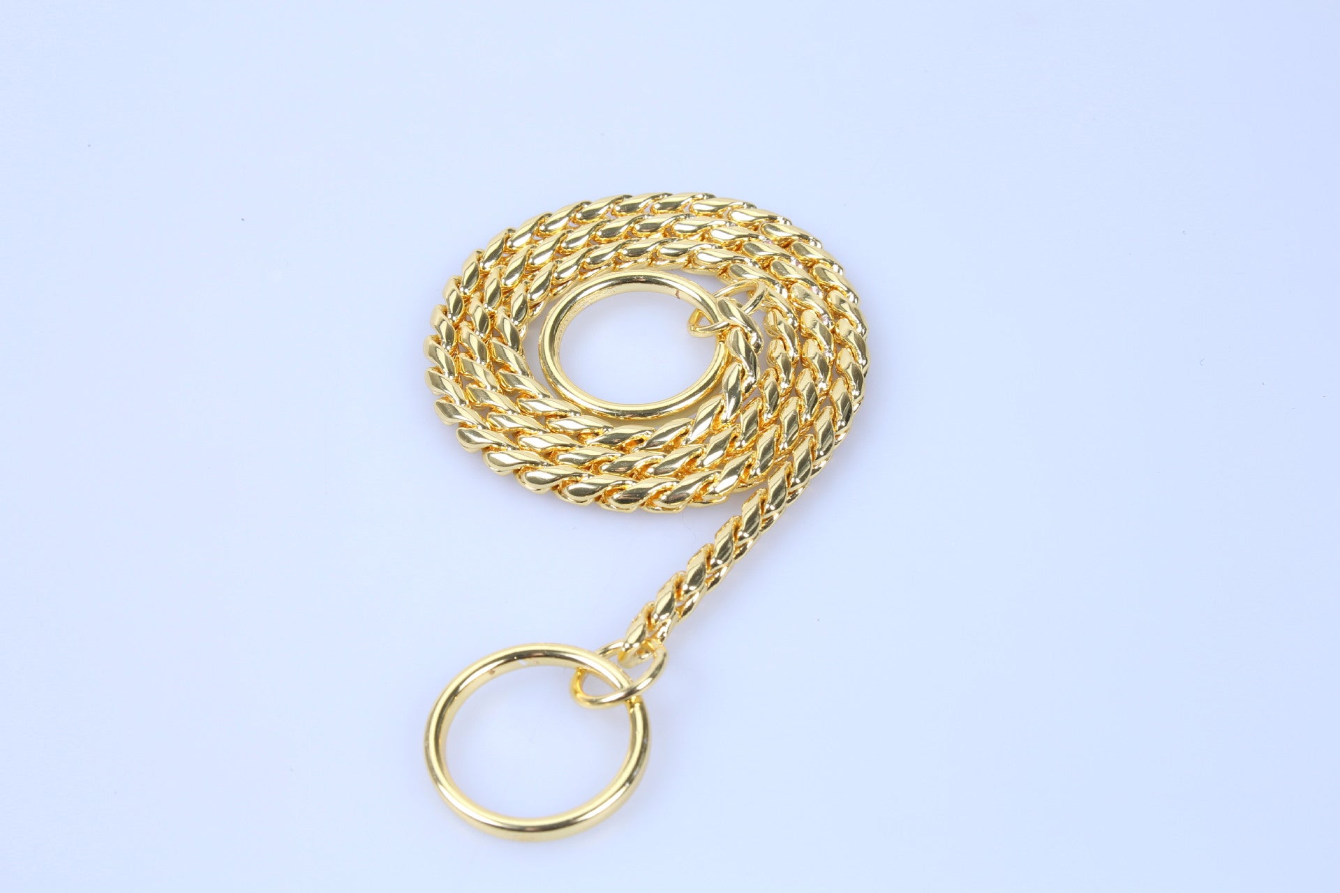HKM-6930365 Thickened Anti-Bite Stainless Steel Dog Chain in Gold, Black, or Silver