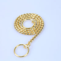 HKM-6930365 Thickened Anti-Bite Stainless Steel Dog Chain in Gold, Black, or Silver