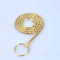 HKM-6930365 Thickened Anti-Bite Stainless Steel Dog Chain in Gold, Black, or Silver