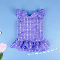 HKM-6931133 Folding Lace Plaid Pet Skirt for Cats and Dogs in Various Colors and Sizes