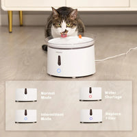 HKM-693139 Automatic Pet Water Fountain with 2.4L Capacity and Recirculating Filter for Dogs and Cats