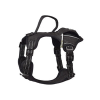 HKM-6932029 Durable Tactical Dog Harness with Poop Bag Dispenser & No Pull Front Clip, Brown, Size S