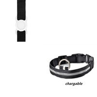 HKM-6932541 LED Luminous Dog Collar with Adjustable Silicone Locator for Night Safety - Multiple Sizes Available