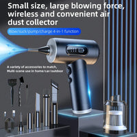 HKM-693267 2-in-1 Turbo Air Blower Vacuum Cleaner for Cars and Computers - High-Pressure Air Duster with Big Jet Fan Technology
