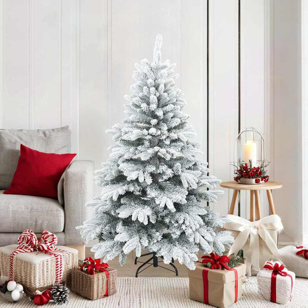 HKM-693331 Modern Snow Flocked Artificial Christmas Tree - Indoor/Outdoor Use, 150cm or 180cm Options