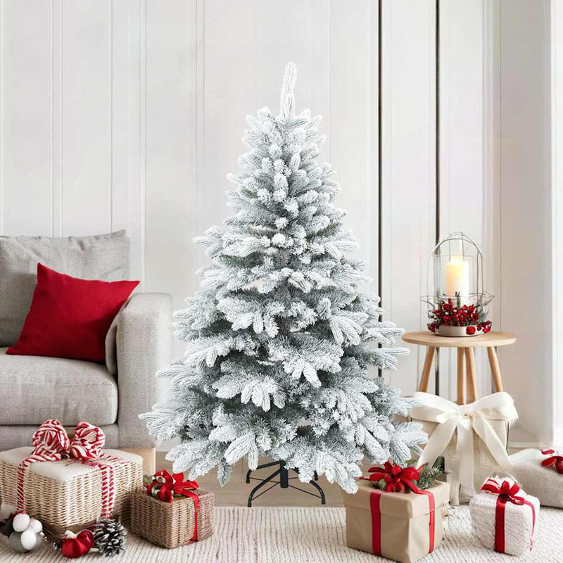HKM-693331 Modern Snow Flocked Artificial Christmas Tree - Indoor/Outdoor Use, 150cm or 180cm Options