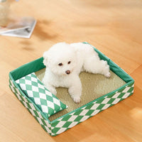 HKM-6933821 Rattan Cat Mat for All Seasons - Comfortable Sleeping Nest for Kittens and Cats