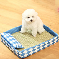 HKM-6933821 Rattan Cat Mat for All Seasons - Comfortable Sleeping Nest for Kittens and Cats
