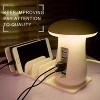 HKM-693395 5-Port USB Charging Dock Station and LED Night Lamp for Smart Devices