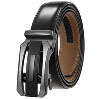HKM-693395 Genuine Leather Automatic Buckle Business Belt for Men - Model LY36-21550-2