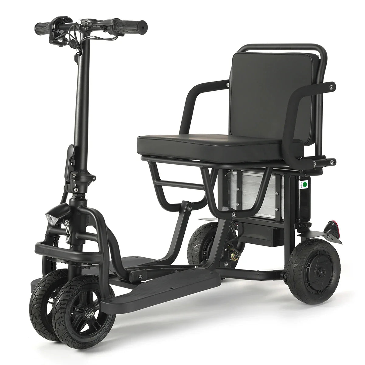 HKM-693395 Lightweight Foldable 3-Wheel Electric Mobility Scooter with LED Display, 18KM Range, 15km/h Max Speed, 140kg Capacity
