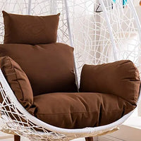 HKM-693395 Rattan Hanging Egg Chair with Cushion and Cover for Indoor or Outdoor Use