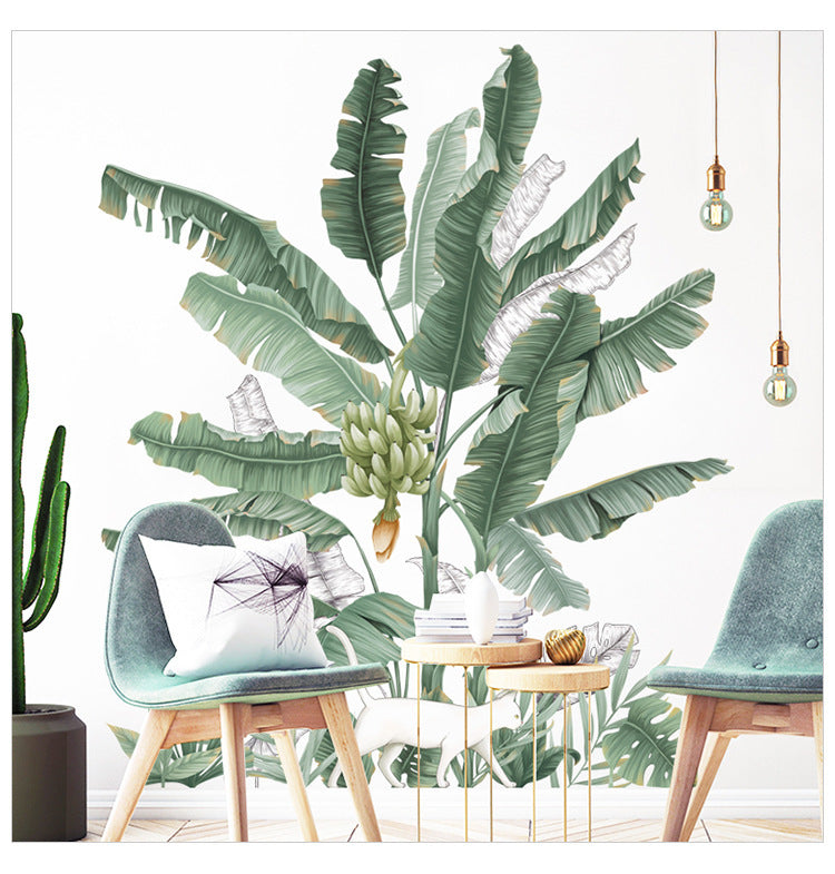 HKM-693459 Banana Tree Plant Wallpaper and Wall Sticker for Bedroom Decoration