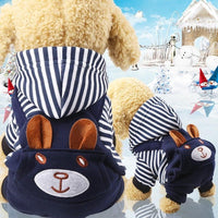 HKM-6934717 Casual Striped Cotton Vest for Pets in Various Sizes
