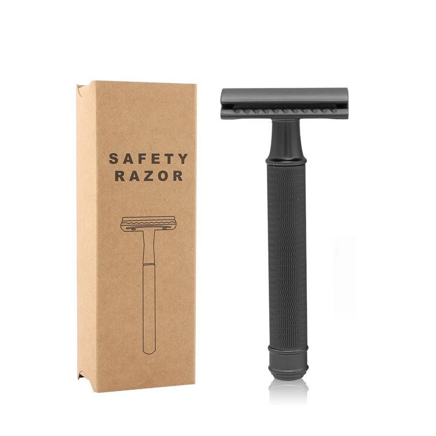 HKM-693587 Double-Sided Zinc Alloy Shaving Knife with Copper Handle - Retro Bronze Finish