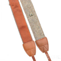 HKM-693907 Retro Ethnic Style Camera Strap LYN-241z/Lyn-242z Pure Cotton Fabric & Leather SLR Accessory