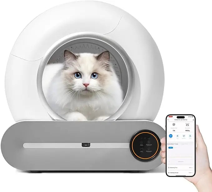 HKM-693971 Automatic Self-Cleaning Cat Litter Box with Large Capacity and Smart Features