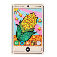 HKM-693971 Wooden Buckle Puzzle with 22 Patterns - 24 Piece Early Learning Educational Toy
