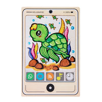 HKM-693971 Wooden Buckle Puzzle with 22 Patterns - 24 Piece Early Learning Educational Toy
