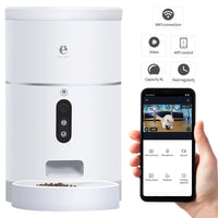 HKM-6940093 Automatic Pet Food Dispenser with Camera and APP Control, 4L Capacity, 1080P HD Video, Ideal for Cats and Dogs