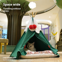 HKM-6940349 Winter Warm Semi-Closed Cat House for Deep Sleep - Thickened Mat Available in Two Sizes