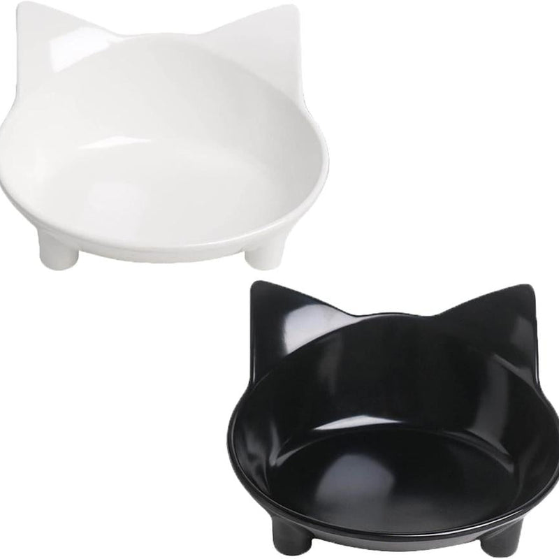 HKM-694035 Non-Slip Shallow Cat Feeding Bowl | BPA-Free Melamine Pet Dish for Cats and Small Animals