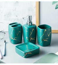 HKM-694099 Custom Marble Bathroom Accessories Set for Home and Hotel Use