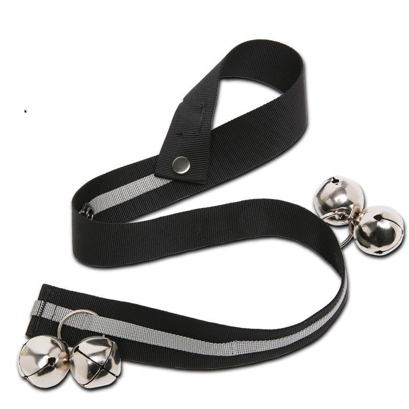 HKM-6941757 Durable Nylon Webbing Pet Training Bell Toy with Stainless Steel Sounding Bells for Dogs and Cats