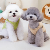 HKM-6941885 Cozy Coral Fleece Dog Vest with Leash Ring for Small Dogs and Indoor Cats