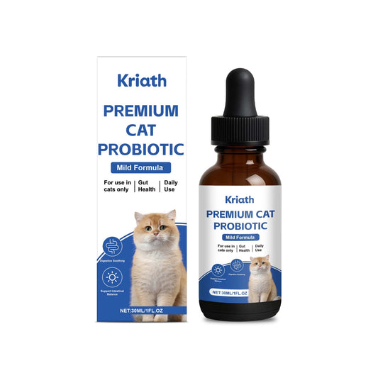 HKM-6942141 Probiotic Drops for Cats with Digestive Enzymes and Natural Extracts