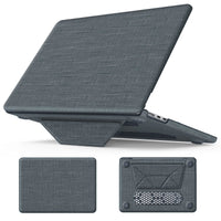 HKM-694227 Navy Blue Durable Fabric Laptop Sleeve with Magnetic Stand for MacBook Air 13-inch (2018/2020 Models A2337 M1 A2179 A1932)