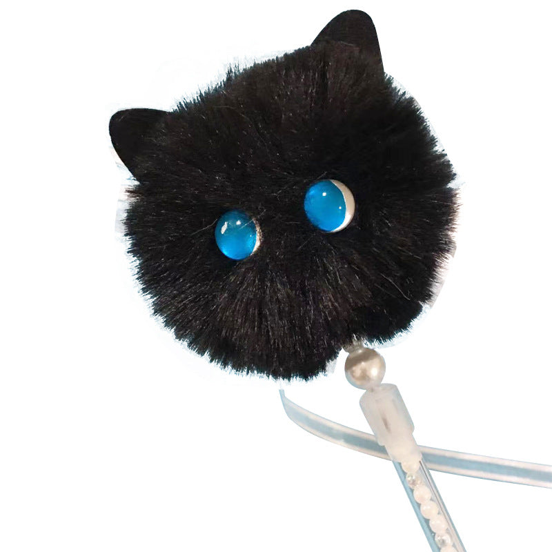 HKM-6942909 Interactive Cat Teaser Stick with Colorful Ribbons and Solid Color Design