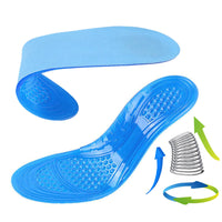 HKM-694355 Silicone Gel Insoles for Comfort and Shock Absorption - Men & Women Sizes Available
