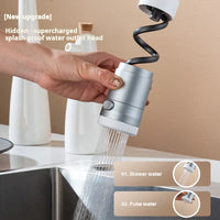 HKM-694419 Extendable 2-in-1 Kitchen Faucet with Rotating Spout for Easy Use by Children
