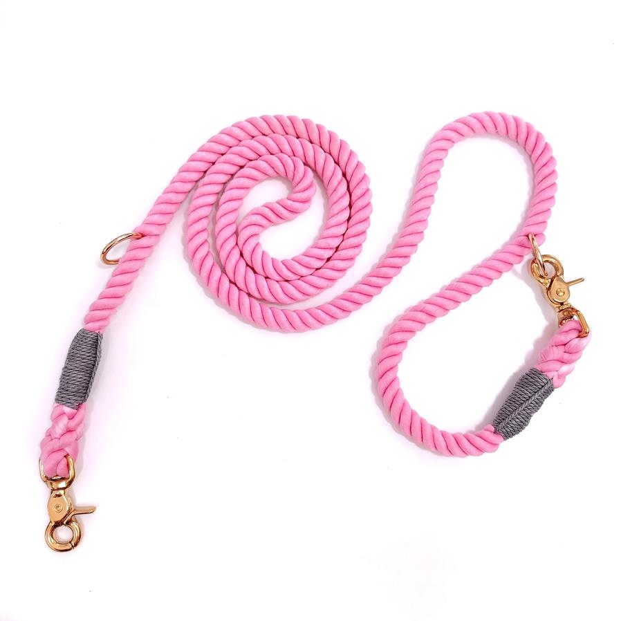 HKM-694547 Multicolor Gradient Cotton Pet Leash with Dual Hooks - 180cm