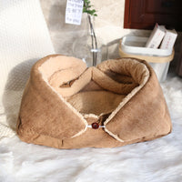 HKM-6946109 Cozy Thick Fleece Cat and Dog Nest Mat for Cage, Available in Brown, Light Gray, Warm Apricot, Sizes S and M