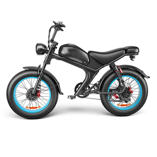 HKM-694611 Dual-Seat Electric Bike with 50km/h Speed, 20" Aluminum Frame, and 48V 23Ah Lithium Battery
