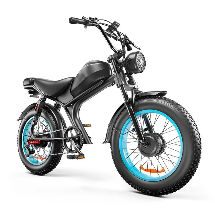HKM-694611 Dual-Seat Electric Bike with 50km/h Speed, 20" Aluminum Frame, and 48V 23Ah Lithium Battery