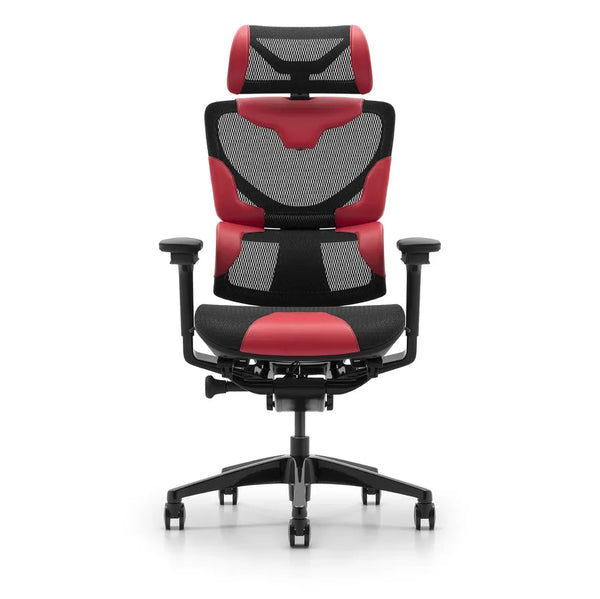 HKM-694611 Ergonomic Mesh Gaming Office Chair with Adjustable Backrest and Leather Finish