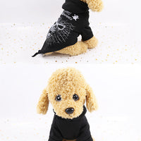 HKM-6946237 Cozy Black Fleece Dog Sweater for Halloween - Comfortable Fit, Sizes XS to XXL