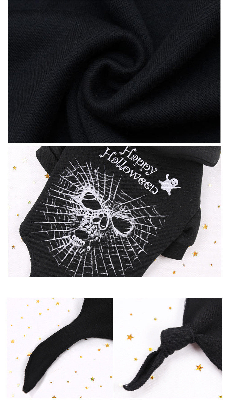 HKM-6946237 Cozy Black Fleece Dog Sweater for Halloween - Comfortable Fit, Sizes XS to XXL
